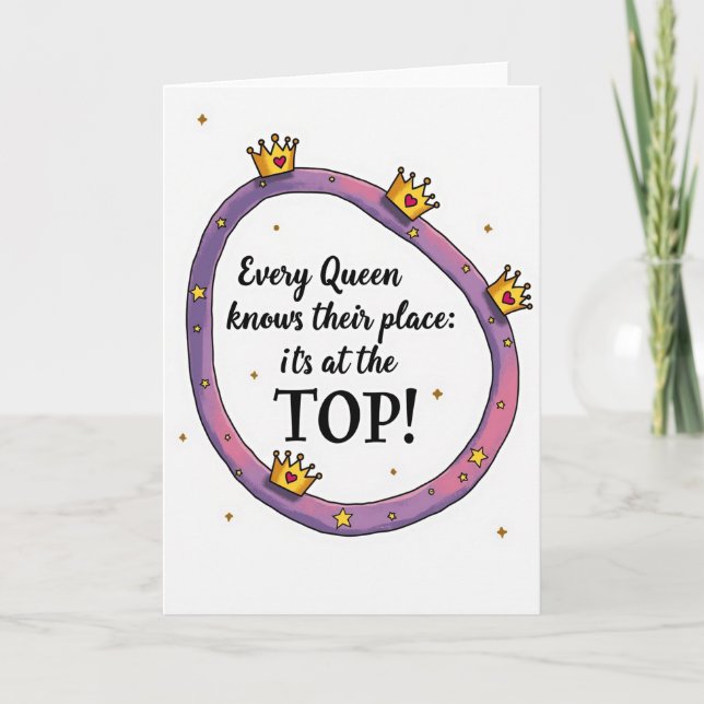 Queen Mothers Day Crown Art Card (Front)
