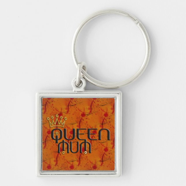 Queen Mum In Red Keychain (Front)