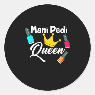 Queen Nail Artist Classic Round Sticker