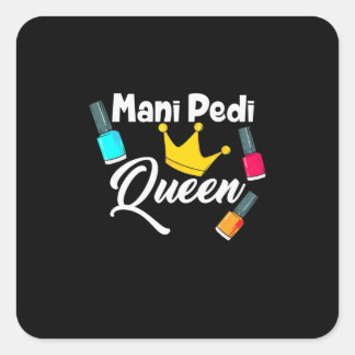 Queen Nail Artist Square Sticker