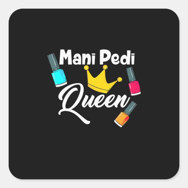 Queen Nail Artist Square Sticker (Front)