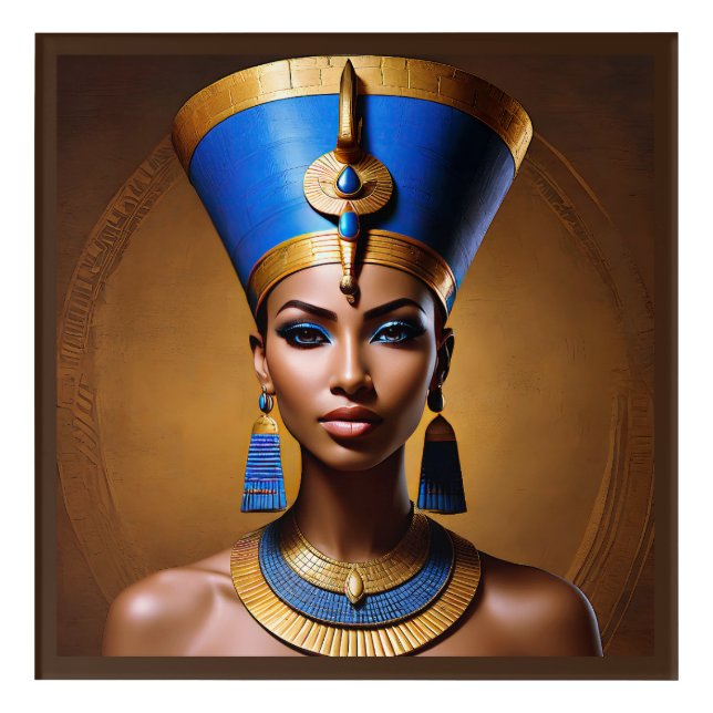 “Queen Nefertiti” Beautiful Ancient African Queen Acrylic Print (Front)