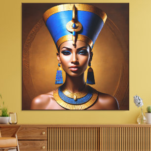 “Queen Nefertiti” Beautiful Ancient African Queen Canvas Print