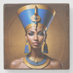 “Queen Nefertiti” Beautiful Ancient African Queen Stone Coaster