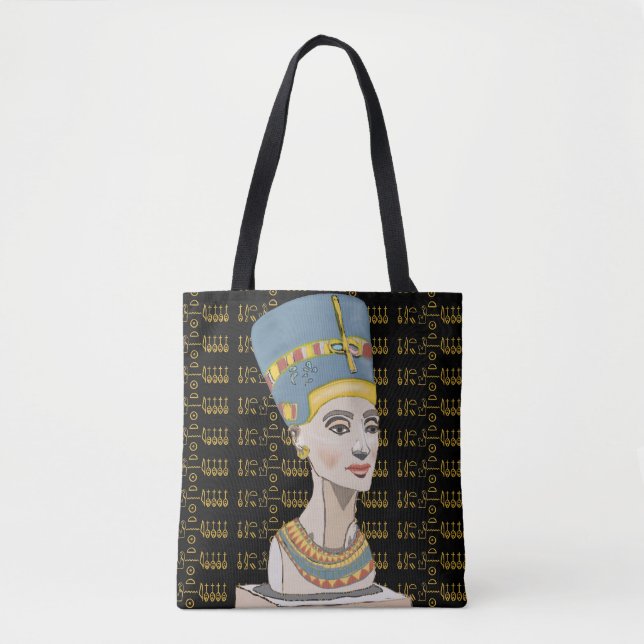 Queen Nefertiti with Cartouche Tote Bag (Front)
