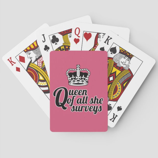 Queen of All She Surveys Deck of Cards (Back)
