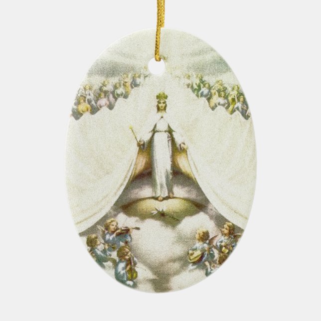 Queen of Angels Ceramic Ornament (Front)