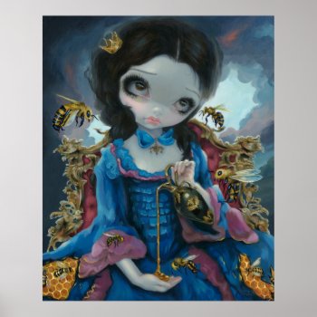 Queen Of Bees Art Print Rococo Pop Surrealism by strangeling at Zazzle