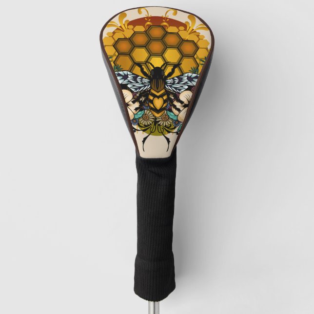 Queen Of Bees Golf Head Cover (Front)