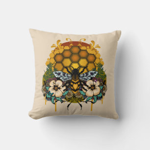 Queen Of Bees Throw Pillow