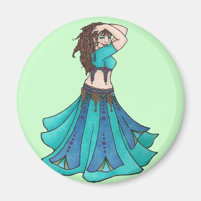 Queen of Beledi Belly Dancer Magnet (Front)