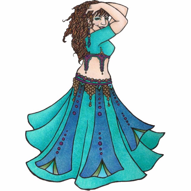 Queen of Beledi Belly Dancer Ornament (Front)