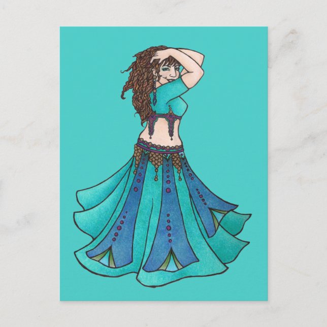 Queen of Beledi Belly Dancer Postcard (Front)