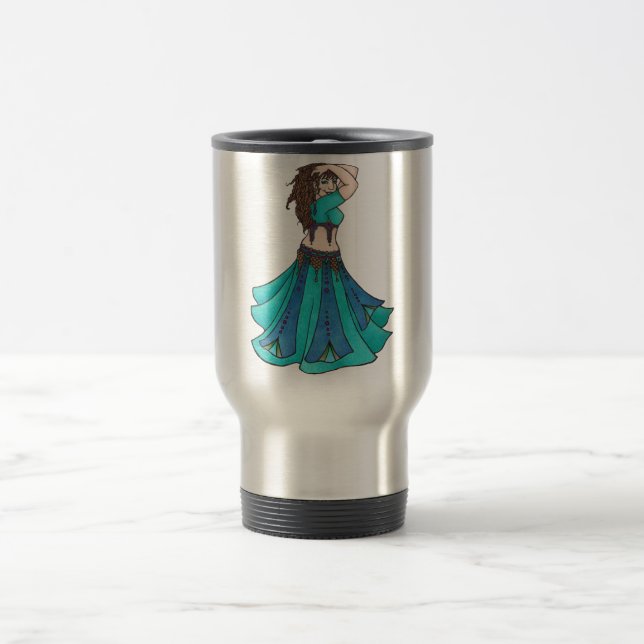 Queen of Beledi Belly Dancer Travel Mug (Center)