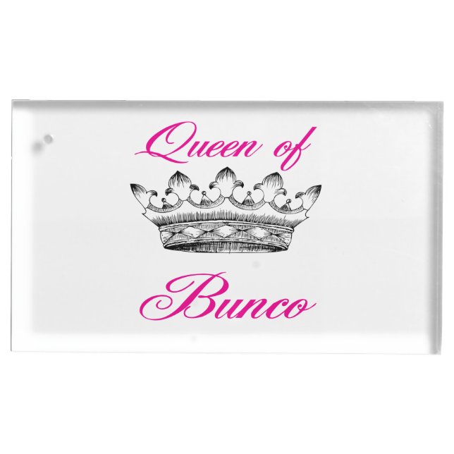 Queen of Bunco Photo or Table Card Holder (Front)