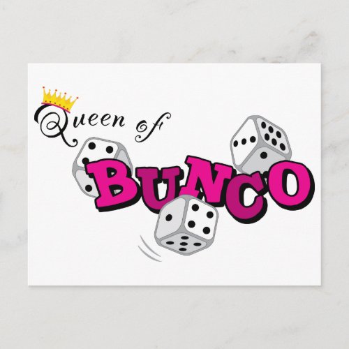 Queen of Bunco Postcard