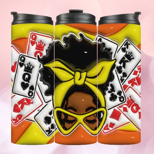 Queen of Cards 3D Inflated Tumbler