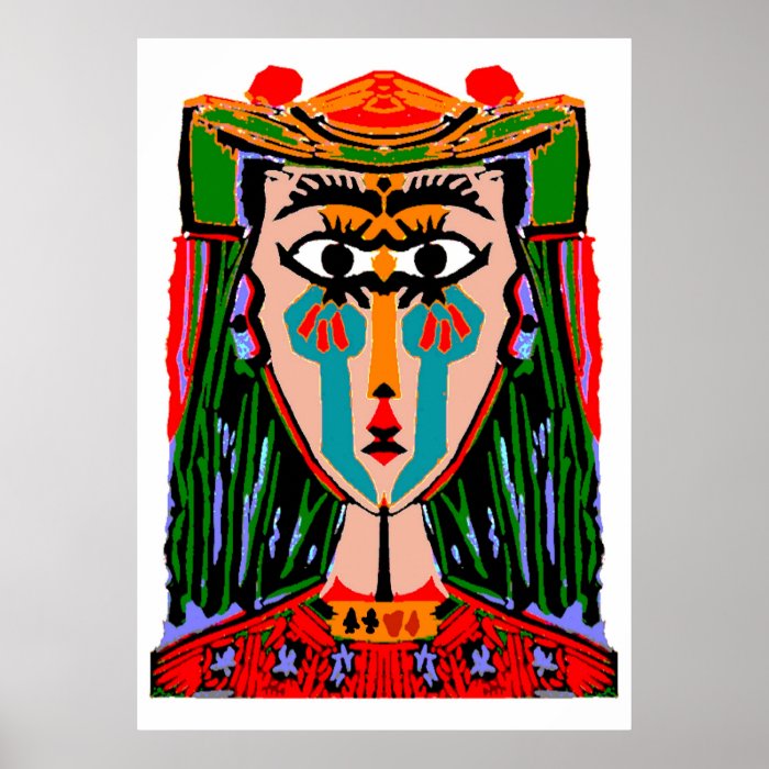 Queen of Cards Abstract Print