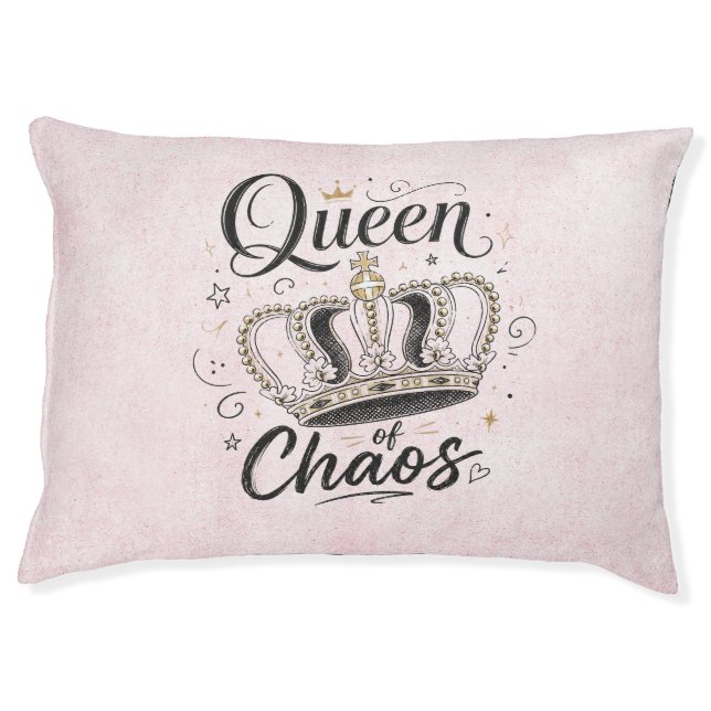 Queen of Chaos Funny Pet Crown Bed (Front)