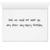 **QUEEN OF CHAOS** & WE LOVE IT BIRTHDAY WISHES (Inside Horizontal (Bottom))