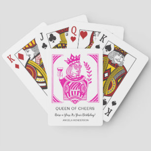 Queen of Cheers Birthday Playing Cards Raise