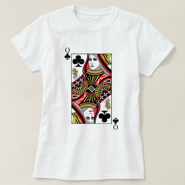 Queen of Clubs T-Shirt (Design Front)