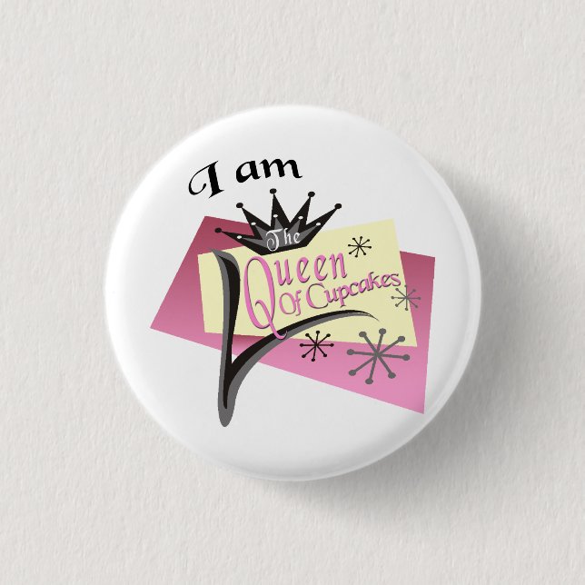 Queen Of Cupcakes Button (Front)