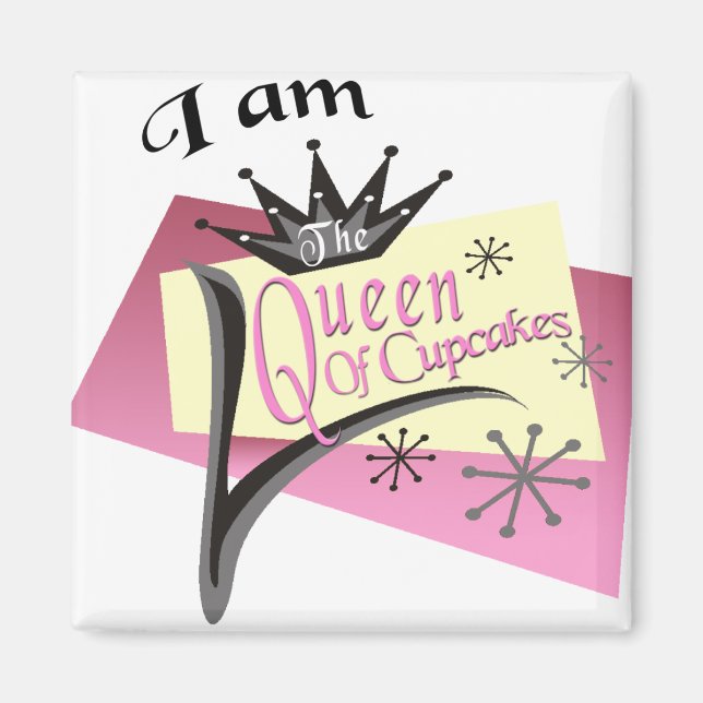 Queen Of Cupcakes Magnet (Front)