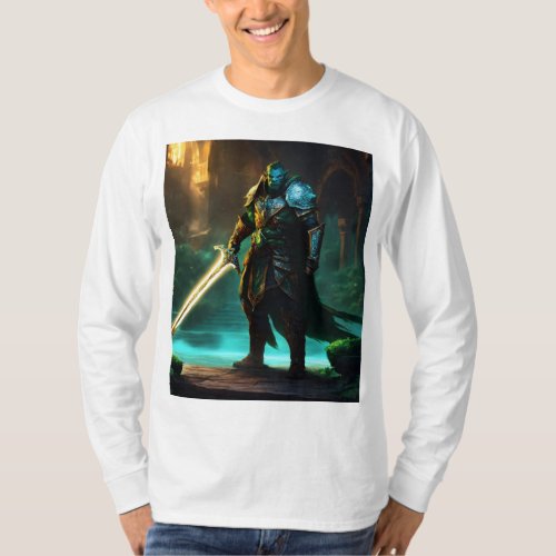 Queen of darkness and beautiful man standing back  T_Shirt