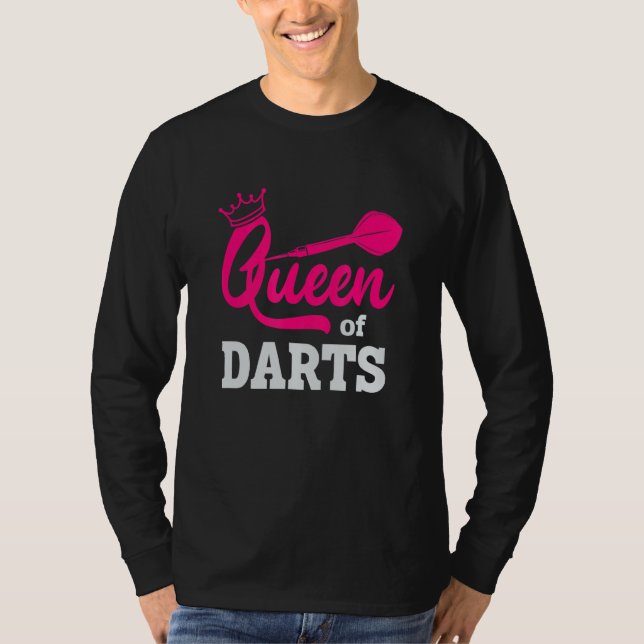 Queen Of Darts Dart Player T-Shirt (Front)