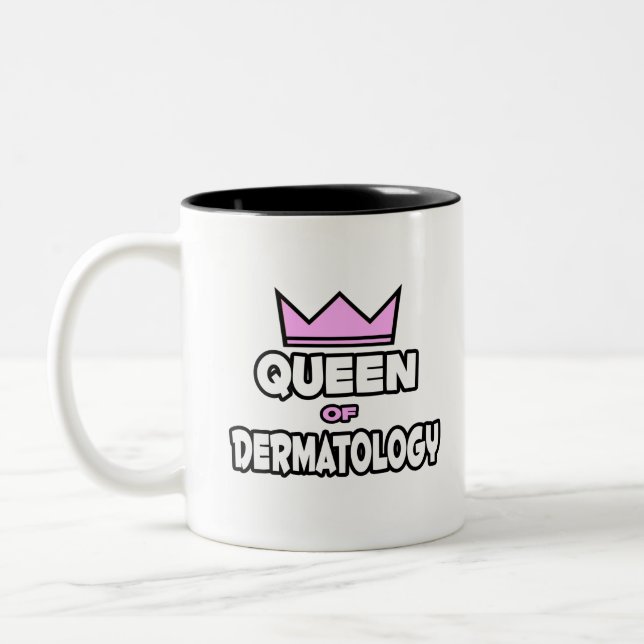 Queen of Dermatology Two-Tone Coffee Mug (Left)