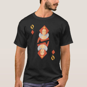Queen Of Diamonds Deck Of Cards Halloween Group Co T-Shirt