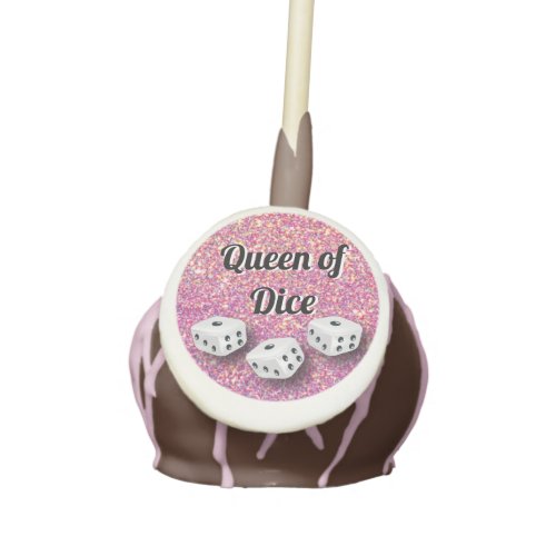 Queen of Dice Girly Pink Glitter Cake Pops
