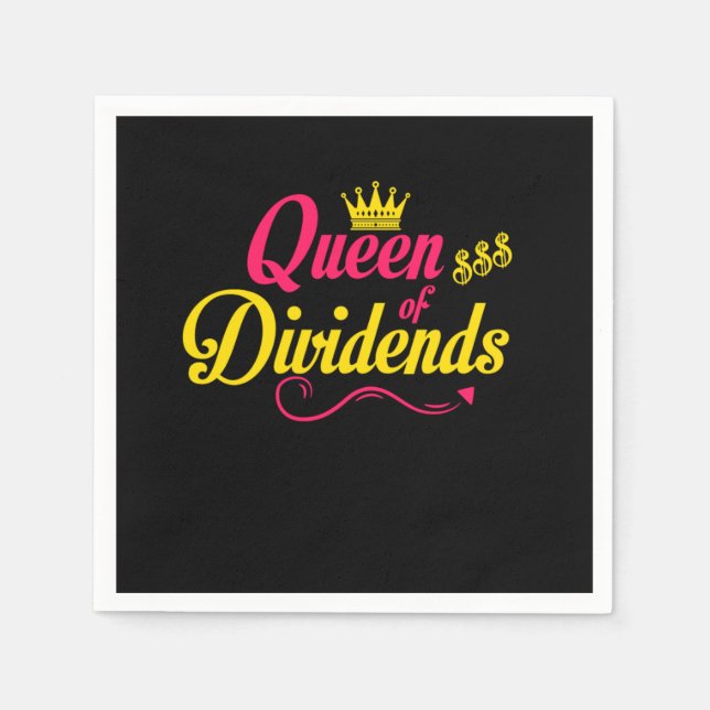 Queen of Dividends Capitalism Gift Napkins (Front)