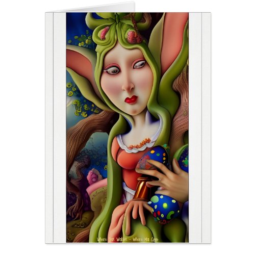 Queen of Eggs _ AI Fantasy Surrealist Art Print