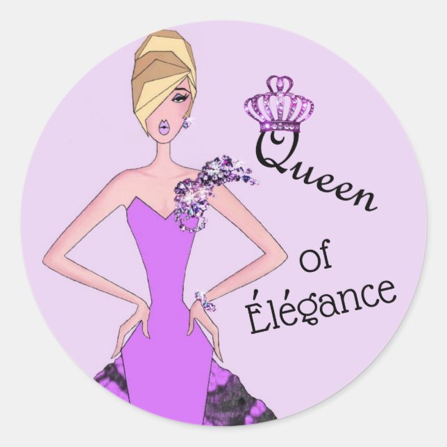 "Queen of Elegance" Stickers (Front)
