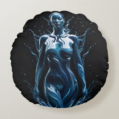 Queen of elements  round pillow