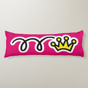 Queen of everything crown girl's bedroom bed decor body pillow