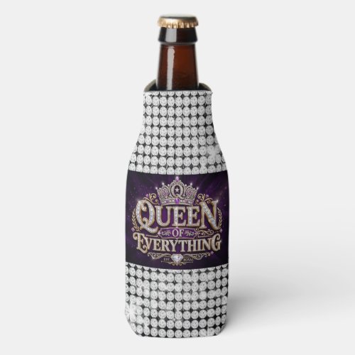 Queen of Everything Diamonds Bottle Cooler