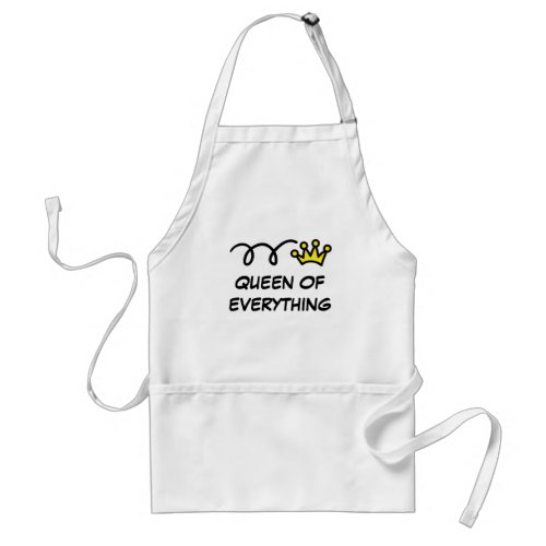 Queen of everything  funny baking apron for women