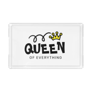 Queen of everything quirky vanity tray with crown