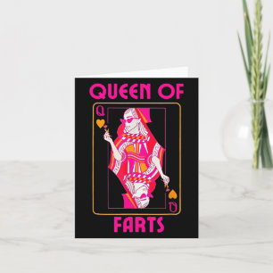 Queen Of Farts Embarring Joke Adult Humor  Card