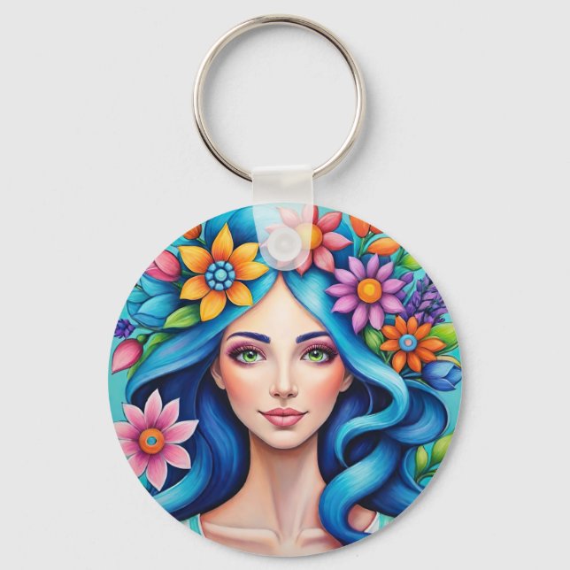 Queen of flowers keychain (Front)