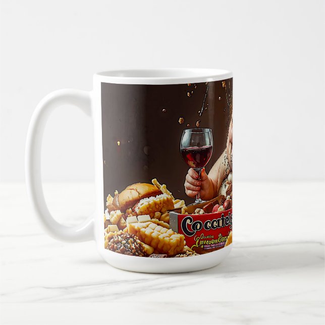 “Queen of Gluttonous Decay” Colourful Portrait Coffee Mug (Left)