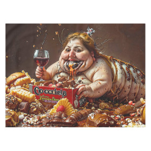 “Queen of Gluttonous Decay” Colourful Portrait Tablecloth