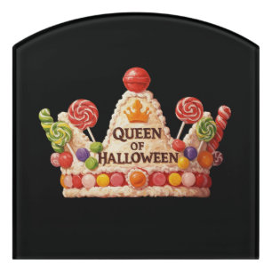 Queen of Halloween Candy Cake Door Sign