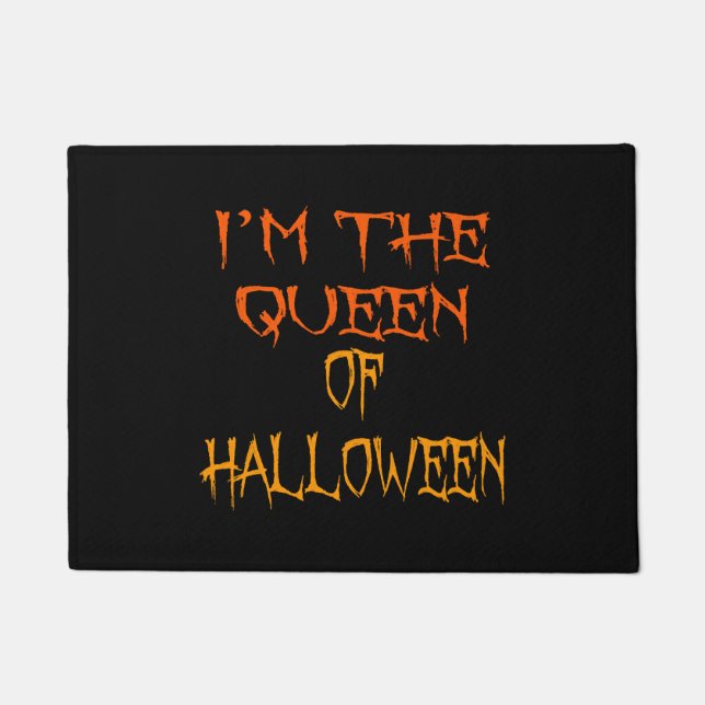 queen of halloween    doormat (Front)