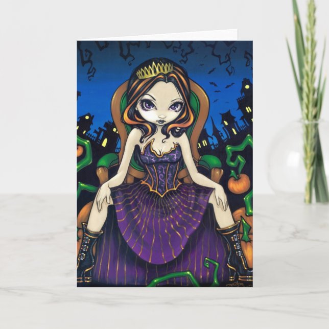 "Queen of Halloween" Greeting Card (Front)