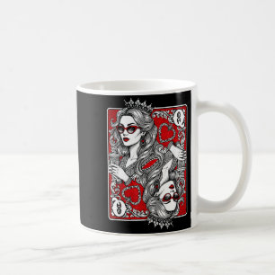 Queen Of Heart Playing Card Coffee Lover Gambling Mug
