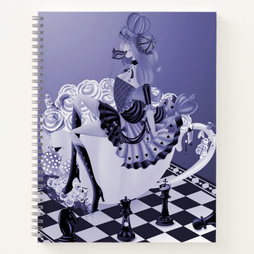 Queen of heart wonderland Spiral Notebook
